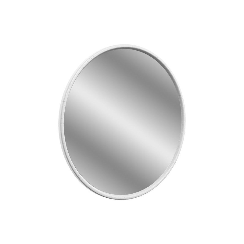Paddock 550x550mm Round Mirror – Satin White Ash
