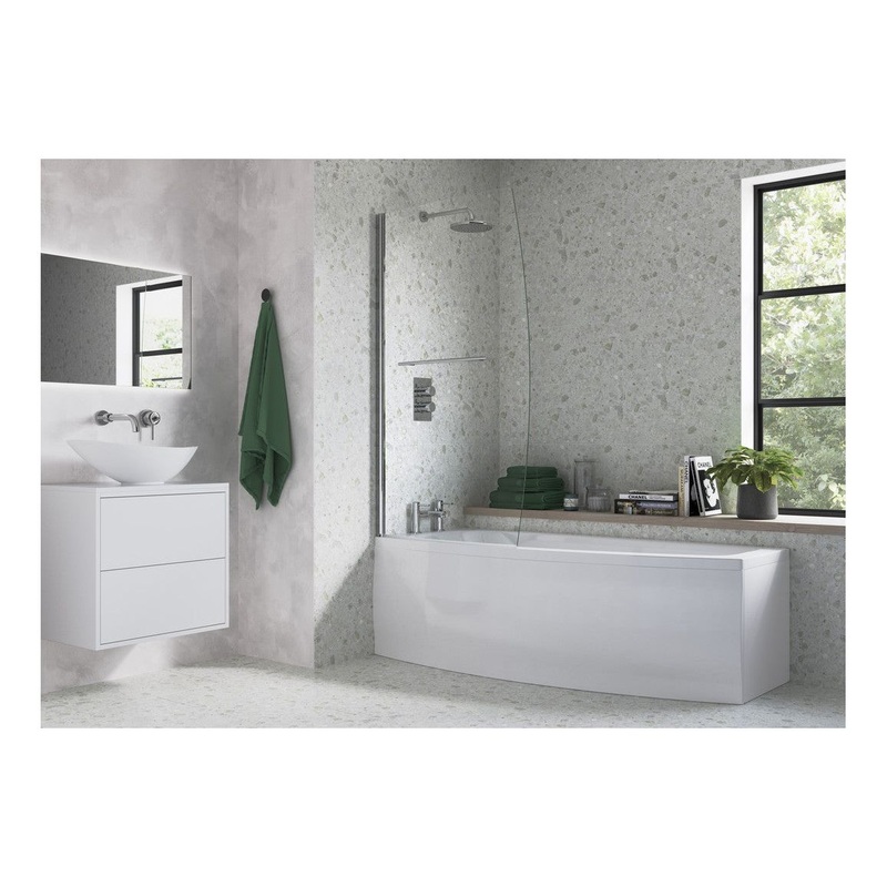 Space Saver Bath Screen – Chrome
