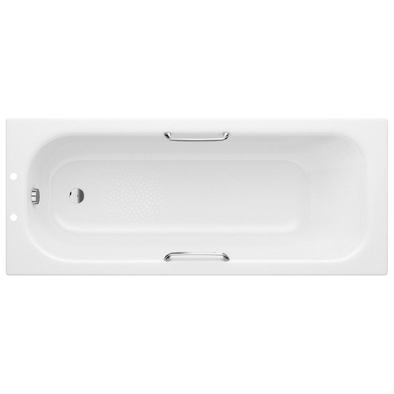 Steel Single End 1700x700x500mm 2TH Bath with Grips & Anti-slip