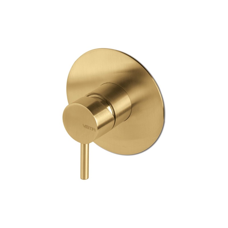 Vema Tiber Single Outlet Shower Mixer – Brushed Brass