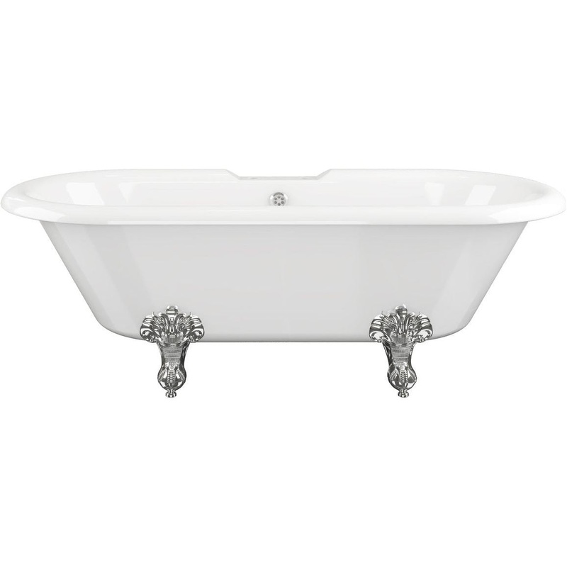 Amazon Freestanding 1690x740x620mm 2TH Bath w/Feet – White