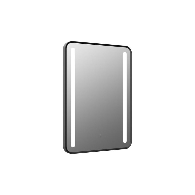 Osun 500x700mm Rounded Front-Lit LED Mirror – Black