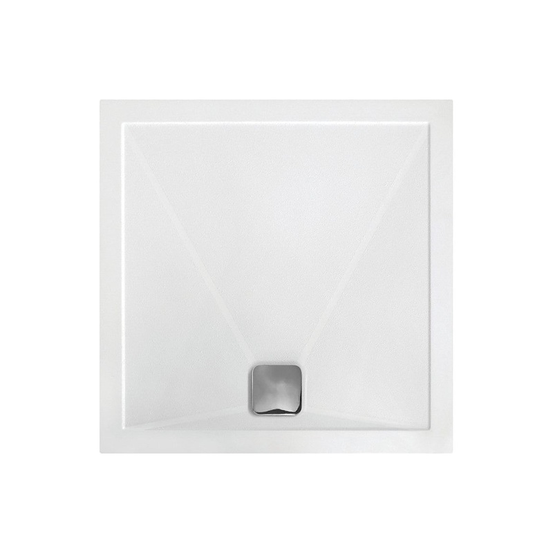 25mm Anti-Slip Ultra-Slim 800mm Square Tray & Waste