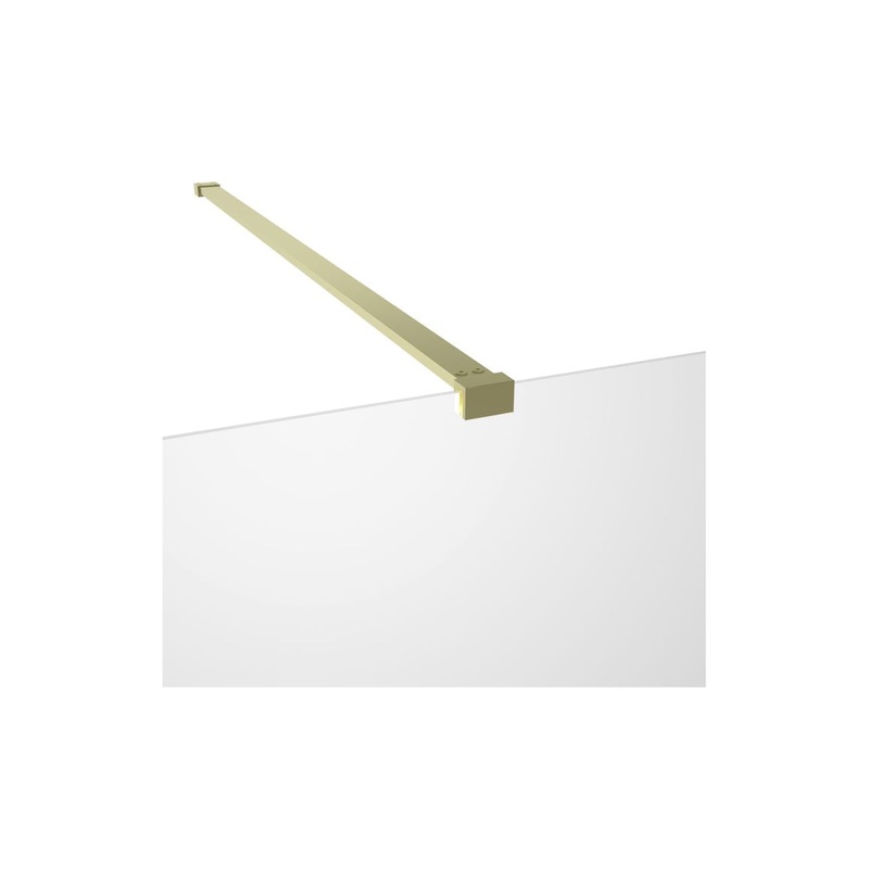 Montague Wetroom Side Panel Arm – Brushed Brass