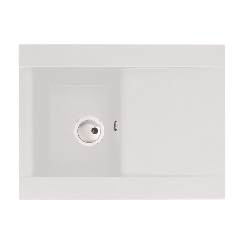 Abode Aspekt 1B & Drainer Granite Inset Sink – White