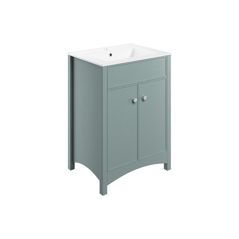 Paddock610mm Floor Standing Basin Unit & Basin – Sea Green Ash
