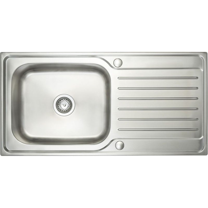 Prima Deep 1B & Drainer Inset Sink – Polished Steel