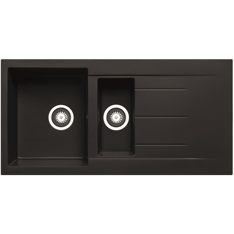 Prima+ Granite 1.5B & Drainer Inset Sink – Black