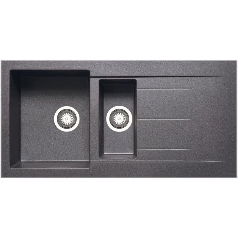 Prima+ Granite 1.5B & Drainer Inset Sink – Gun Metal