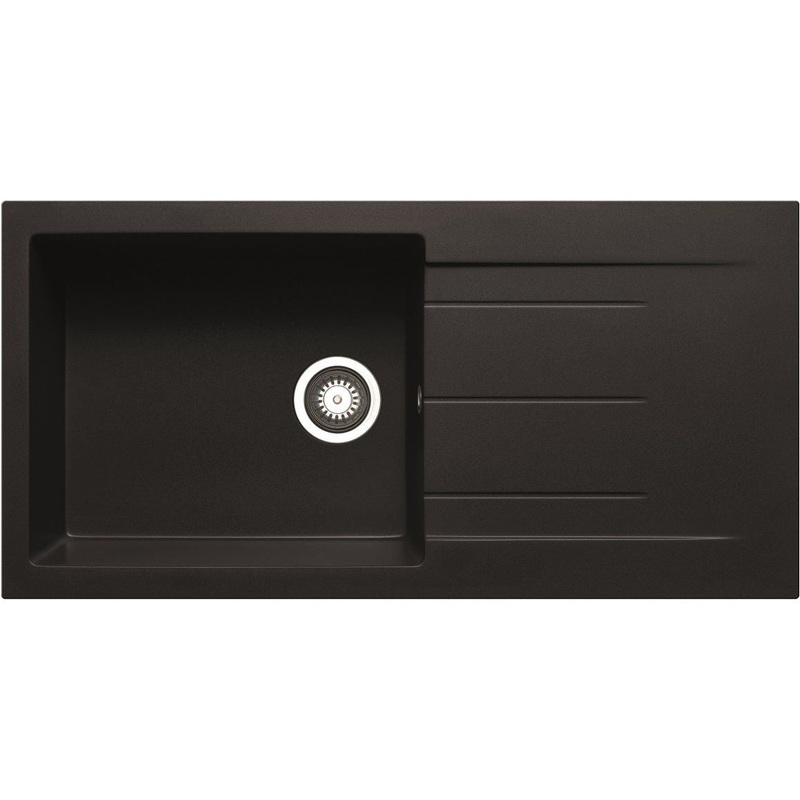 Prima+ Granite 1B & Drainer Inset Sink – Black