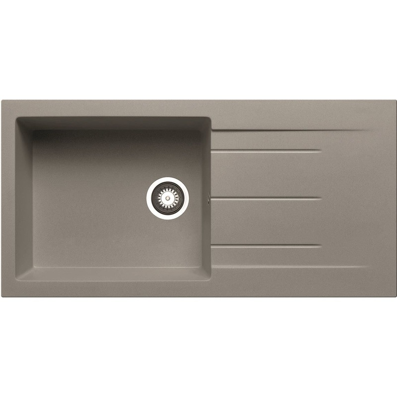 Prima+ Granite 1B & Drainer Inset Sink – Light Grey