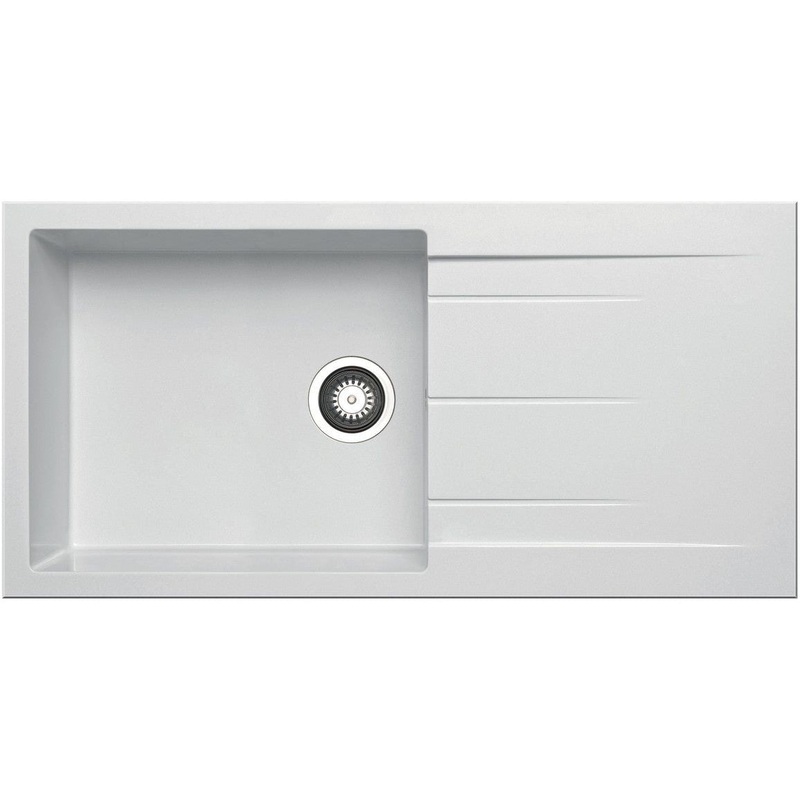 Prima+ Granite 1B & Drainer Inset Sink – White