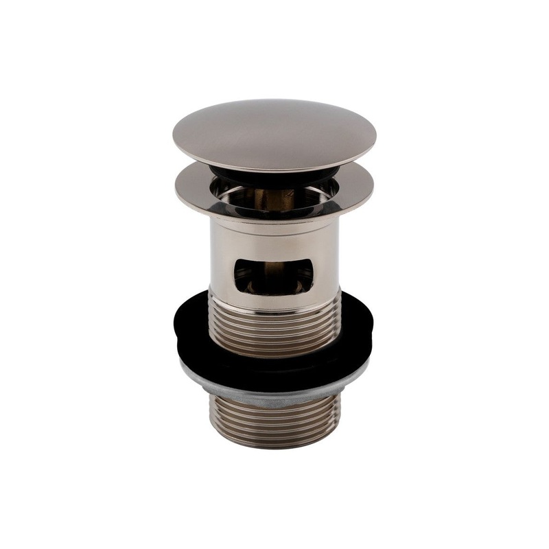 Vema Slotted Push Button Waste – Stainless Steel