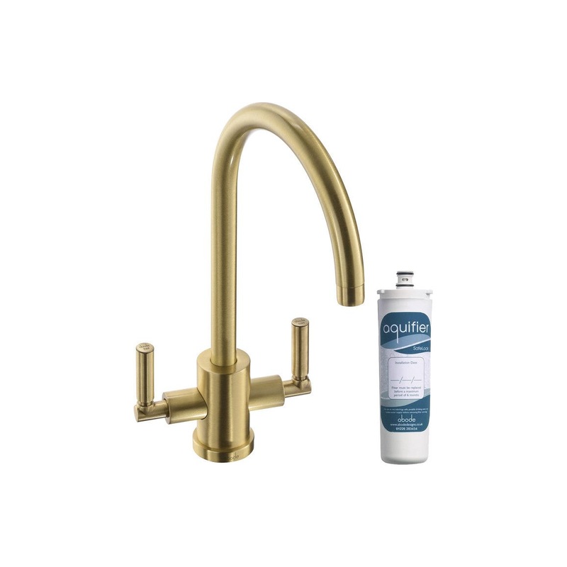 Abode Atlas Monobloc Aquifier Mixer Tap – Brushed Brass