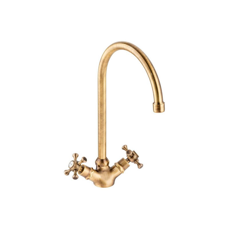 Abode Burford Monobloc Mixer Tap – Antique Brass