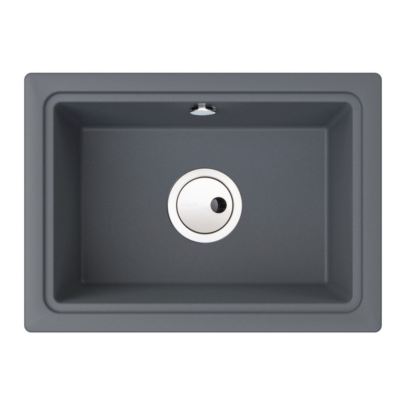 Abode Denton Compact 1B Undermount Sink – Grey Metallic
