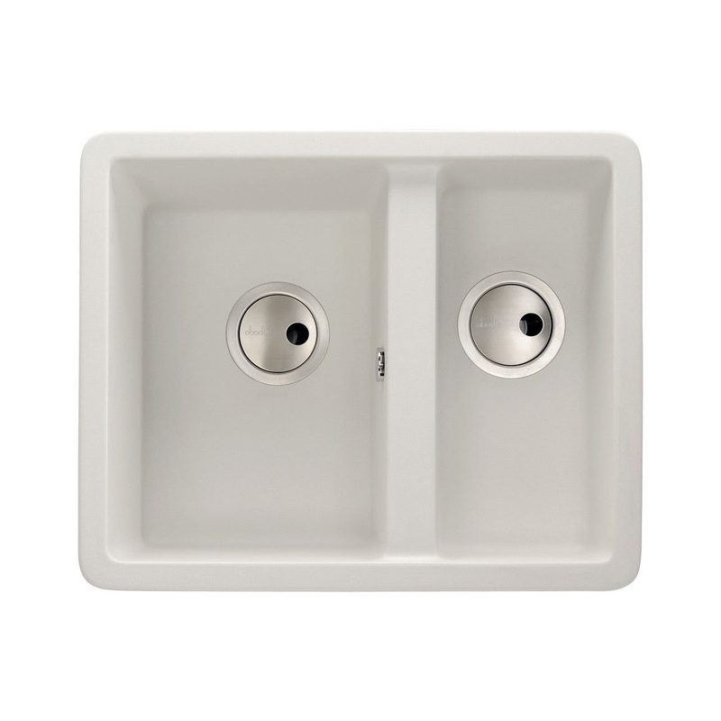 Abode Matrix Sq GR15 1.5B Granite Inset/Undermount Sink – White