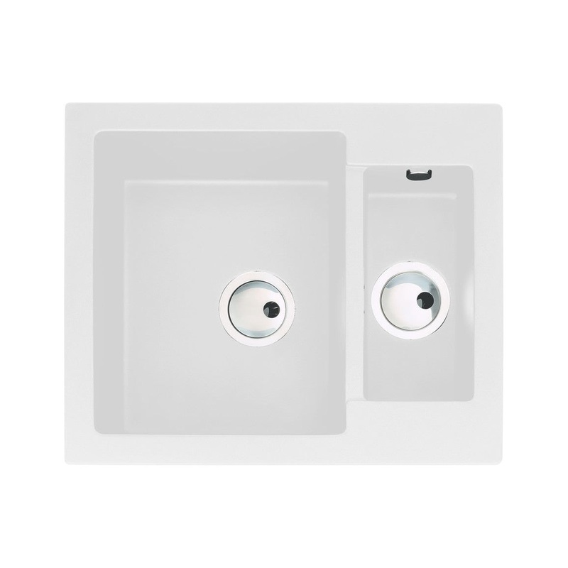 Abode Zero 1.5B Granite Inset Sink – White