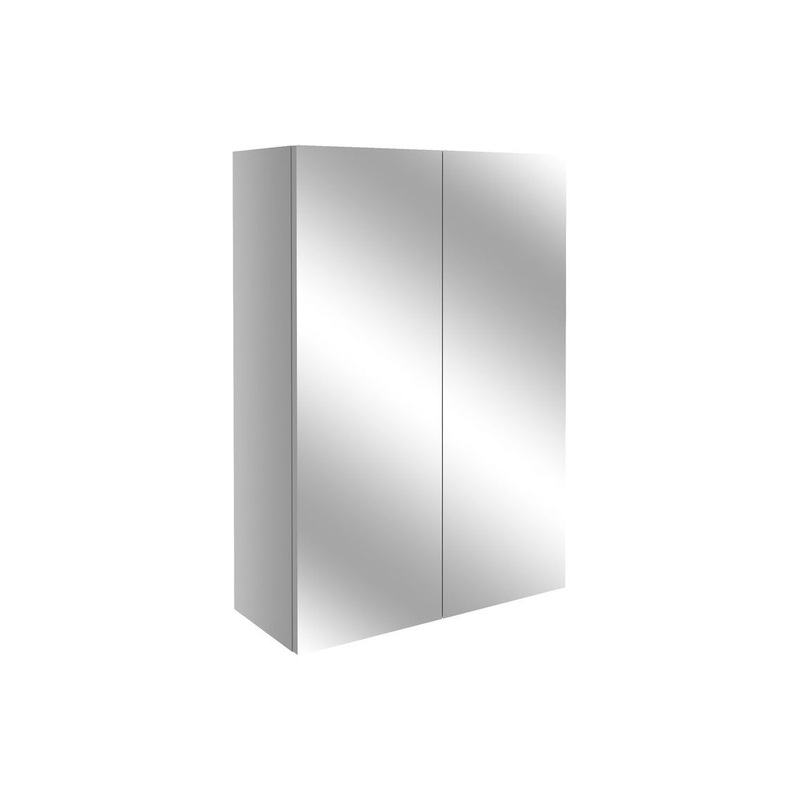 Cedar 500mm Mirrored Unit – Light Grey Gloss