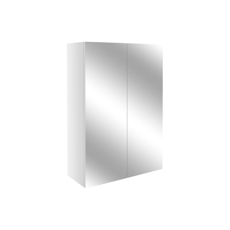 Cedar 500mm Mirrored Unit – White Gloss