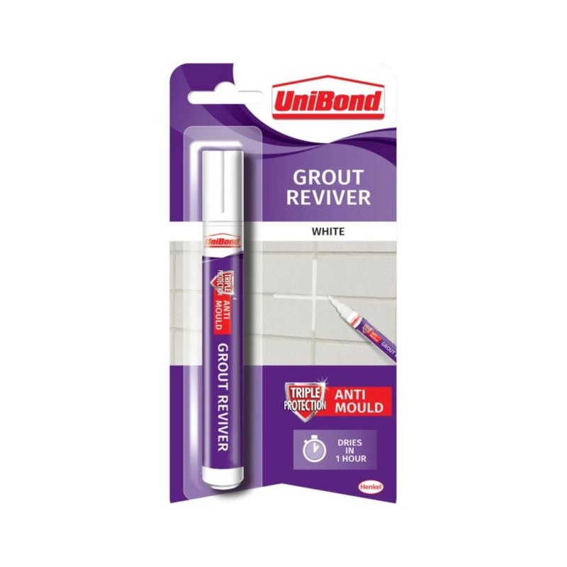 UniBond Grout Reviver for Walls (Pen) 7ml Ice White