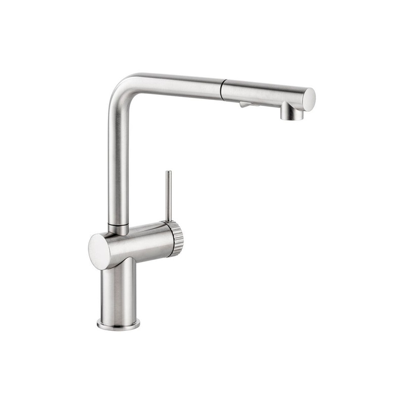 Abode Fraction Pull-Out Mixer Tap – Brushed Nickel