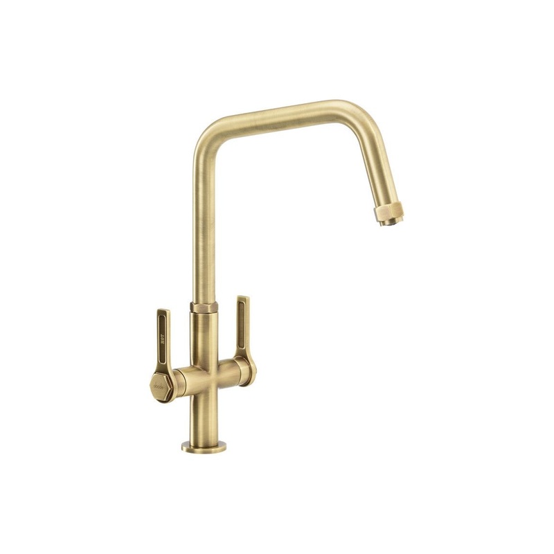 Abode Hex Monobloc Mixer Tap – Antique Brass
