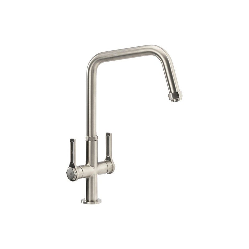 Abode Hex Monobloc Mixer Tap – Brushed Nickel