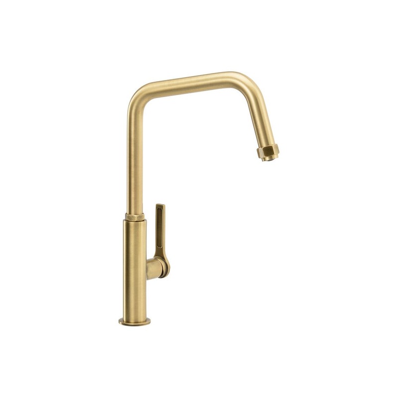 Abode Hex Single Lever Mixer Tap – Antique Brass