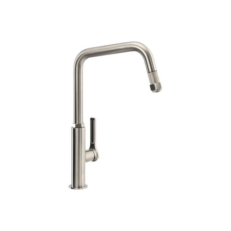 Abode Hex Single Lever Mixer Tap w/Pull Out – Brushed Nickel