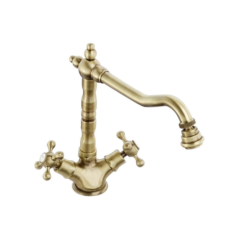 Abode Melford Monobloc Mixer Tap – Antique Brass