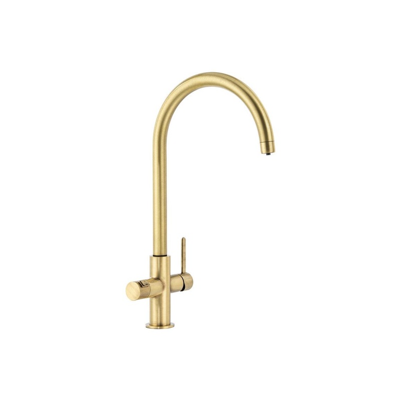 Abode Prothia 3 IN 1 Swan Spout Slimline Monobloc Tap – Brushed Brass
