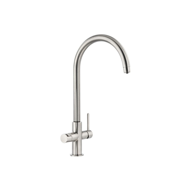 Abode Prothia 3 IN 1 Swan Spout Slimline Monobloc Tap – Brushed Nickel