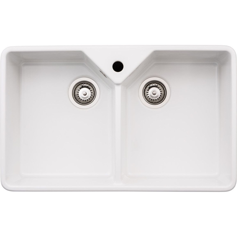 Abode Provincial Large 2B Undermount Sink – White