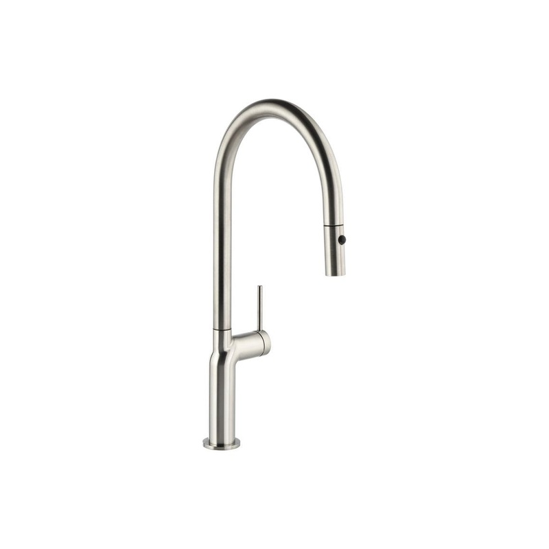 Abode Tubist Single Lever Mixer Tap w/Pull Out – Brushed Nickel