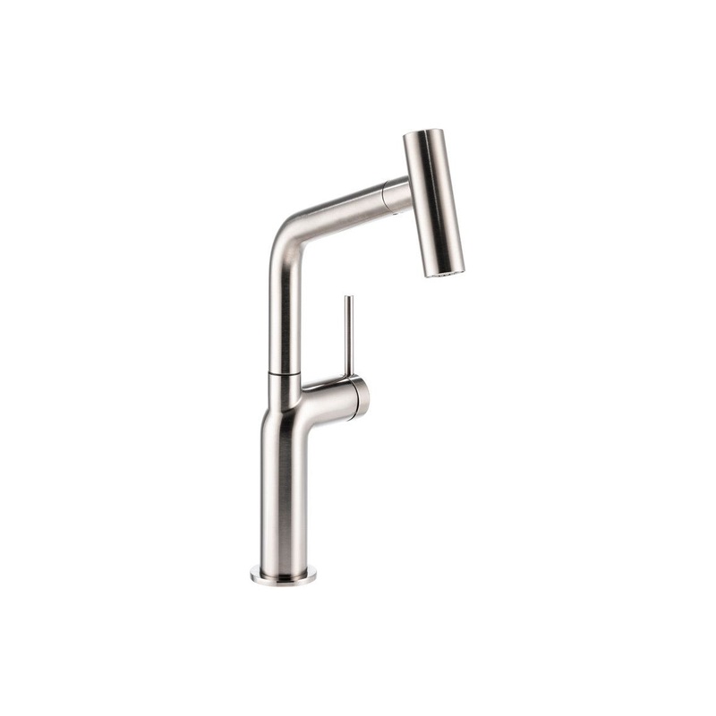 Abode Tubist T Single Lever Mixer Tap w/Pull Out – Brushed Nickel