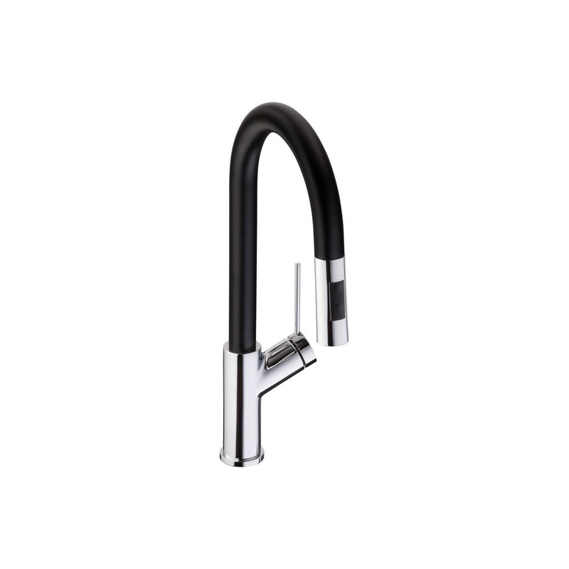Abode Virtue Nero Mixer Tap w/Pull Out – Chrome