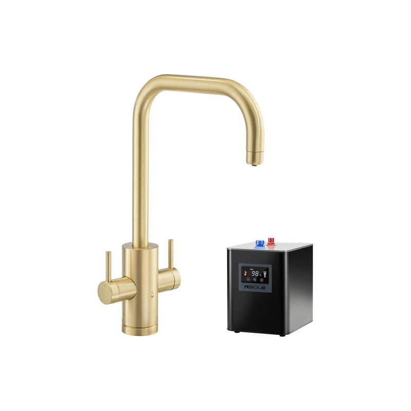 Abode Project 4 IN 1 Monobloc Tap & Proboil.4E Tank – Brushed Brass