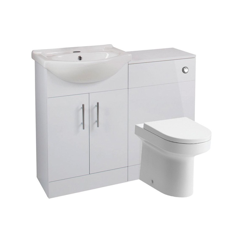 Aspen 560mm Basin Unit & WC Unit Pack – White Gloss