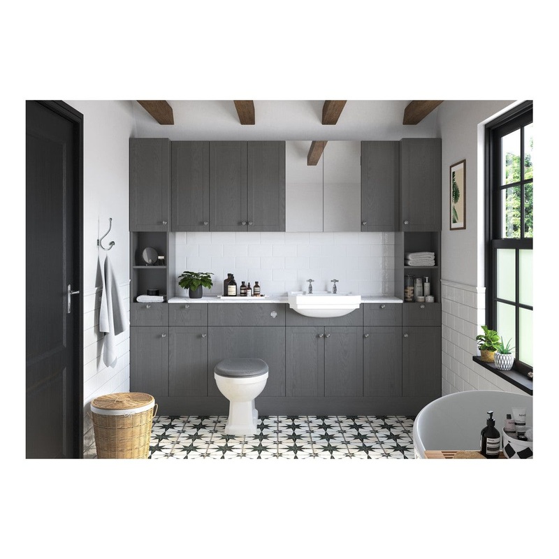 Berry 2200x330mm Tall End Panel – Grey Ash