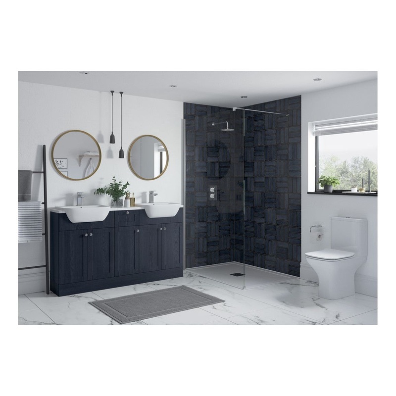 Berry 2200x330mm Tall End Panel – Indigo Ash