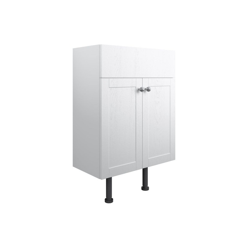 Berry 600mm 2 Door Basin Unit – Satin White Ash