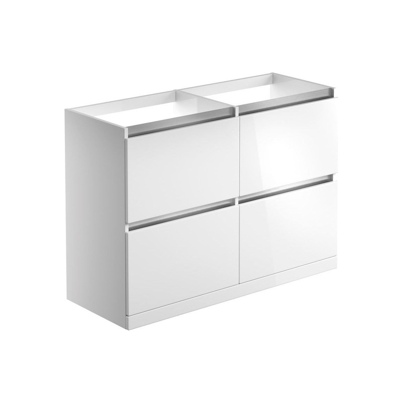 Conifer 1200mm Floor Standing Basin Unit Run (No Top) – White Gloss