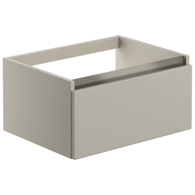 Conifer 600mm 1 Drawer Wall Hung Basin Unit (No Top) – Latte