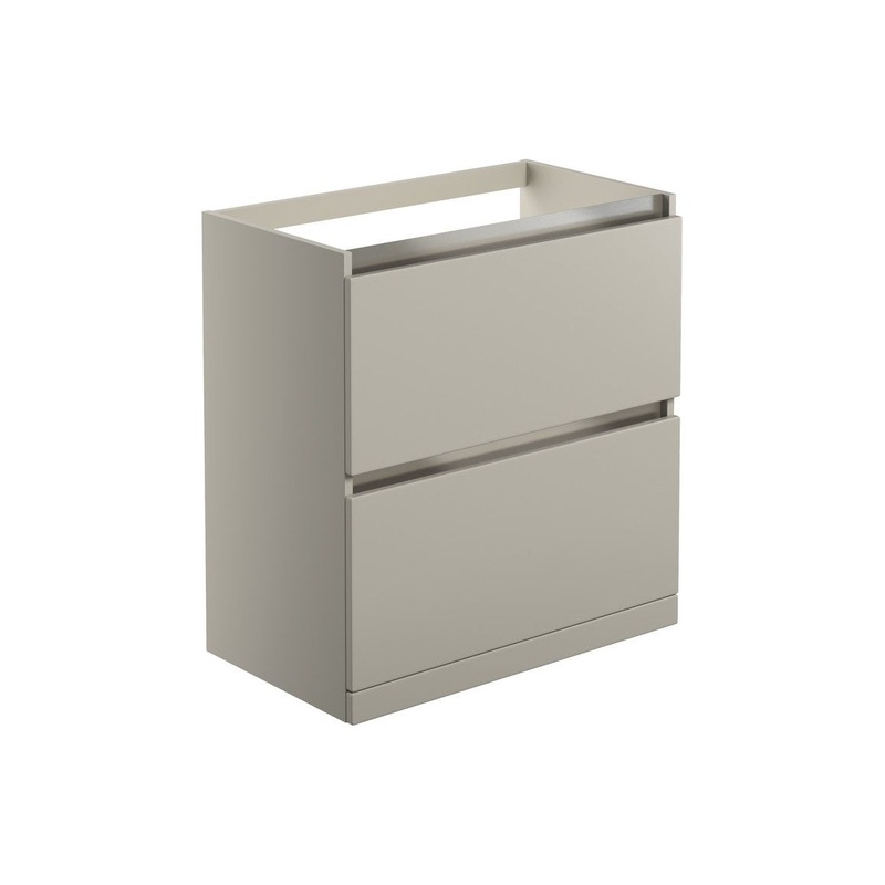 Conifer 800mm 2 Drawer Floor Standing Basin Unit (No Top) – Latte