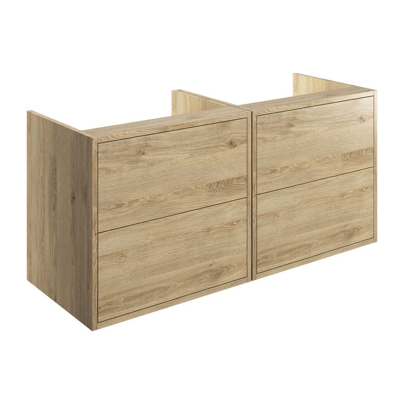 Frontage 1200mm Wall Hung Basin Unit Run (No Top) – Havana Oak