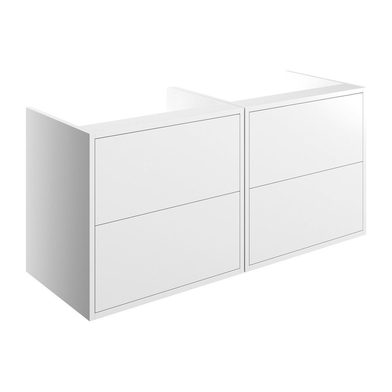 Frontage 1200mm Wall Hung Basin Unit Run (No Top) – Matt White