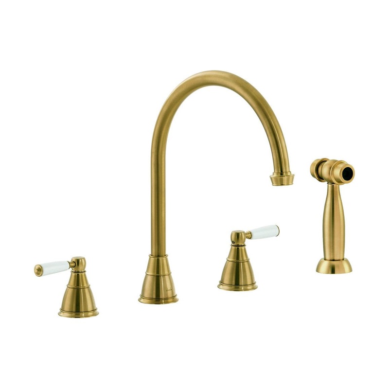 Abode Astbury 3 Part Mixer Tap w/Handspray – Forged Brass