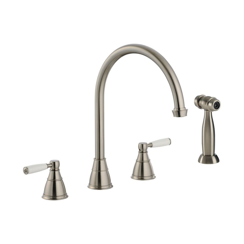 Abode Astbury 3 Part Mixer Tap w/Handspray – Pewter