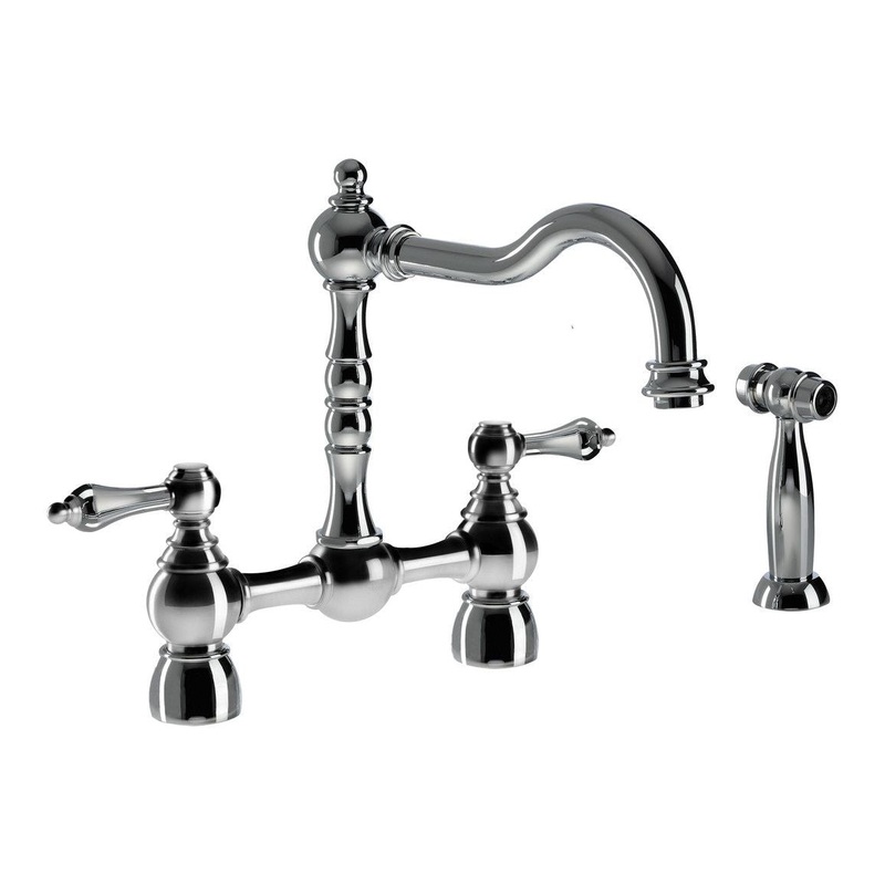 Abode Bayenne Bridge Mixer Tap w/Handspray – Chrome